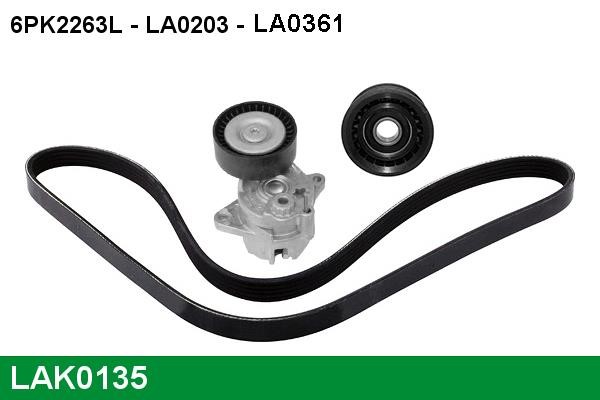Lucas diesel LAK0135 Комплект ремня генератора LAK0135: Отличная цена - Купить в Польше на 2407.PL!