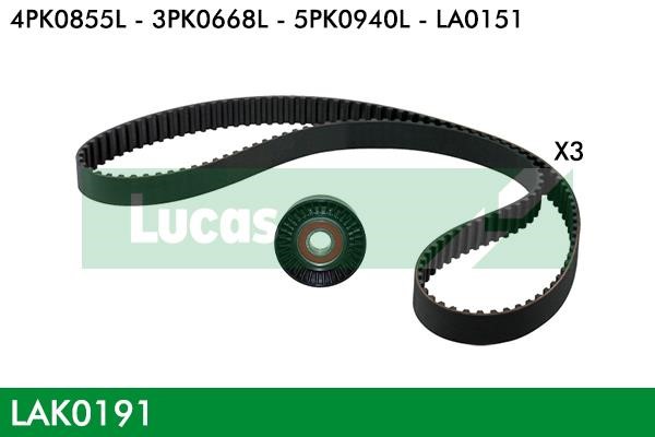 Lucas diesel LAK0191 Комплект ременя генератора LAK0191: Приваблива ціна - Купити у Польщі на 2407.PL!