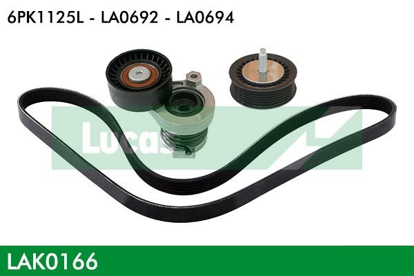 Lucas diesel LAK0166 Drive belt kit LAK0166: Buy near me in Poland at 2407.PL - Good price!