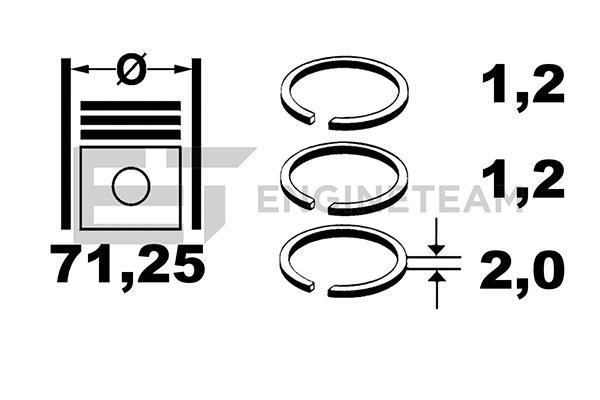 Et engineteam R1010625 Piston Ring Kit R1010625: Buy near me in Poland at 2407.PL - Good price!