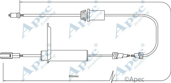 APEC braking CAB1281 Трос стояночного тормоза CAB1281: Отличная цена - Купить в Польше на 2407.PL!