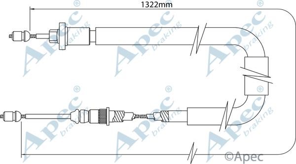 APEC braking CAB1544 Трос стояночного тормоза CAB1544: Отличная цена - Купить в Польше на 2407.PL!