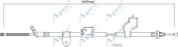 APEC braking CAB1325 Трос стояночного тормоза CAB1325: Отличная цена - Купить в Польше на 2407.PL!