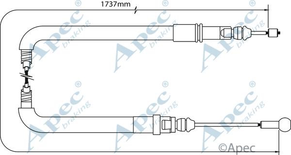 APEC braking CAB1062 Трос гальма стоянки CAB1062: Приваблива ціна - Купити у Польщі на 2407.PL!