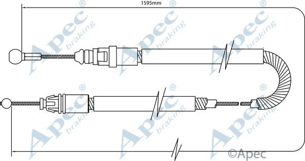 APEC braking CAB1492 Трос стояночного тормоза CAB1492: Отличная цена - Купить в Польше на 2407.PL!