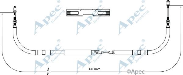 APEC braking CAB1223 Cable Pull, parking brake CAB1223: Buy near me in Poland at 2407.PL - Good price!