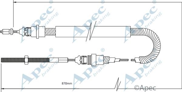 APEC braking CAB1330 Трос стояночного тормоза CAB1330: Отличная цена - Купить в Польше на 2407.PL!