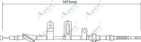 APEC braking CAB1213 Трос гальма стоянки CAB1213: Приваблива ціна - Купити у Польщі на 2407.PL!