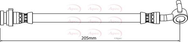 APEC braking HOS4186 Brake Hose HOS4186: Buy near me at 2407.PL in Poland at an Affordable price!