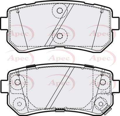 APEC braking PAD2195 Гальмівні колодки, комплект PAD2195: Приваблива ціна - Купити у Польщі на 2407.PL!