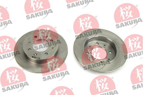 Sakura 605-03-8810 Rear brake disc, non-ventilated 605038810: Buy near me at 2407.PL in Poland at an Affordable price!