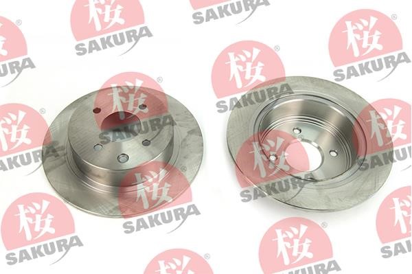 Sakura 605-10-4096 Rear brake disc, non-ventilated 605104096: Buy near me in Poland at 2407.PL - Good price!