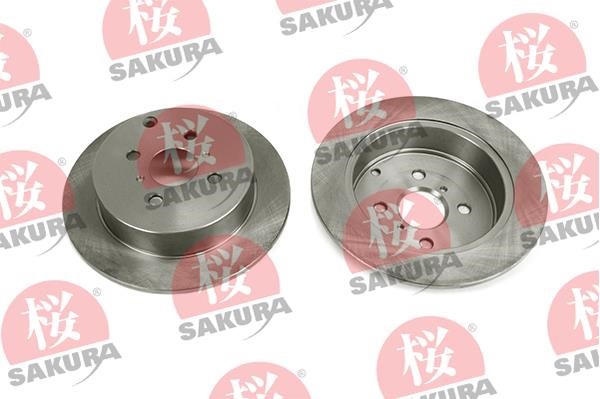 Sakura 605-20-3713 Rear brake disc, non-ventilated 605203713: Buy near me in Poland at 2407.PL - Good price!
