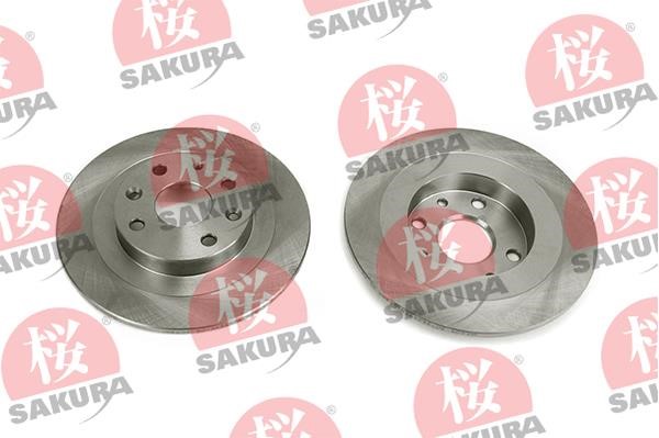 Sakura 605-30-3535 Rear brake disc, non-ventilated 605303535: Buy near me in Poland at 2407.PL - Good price!