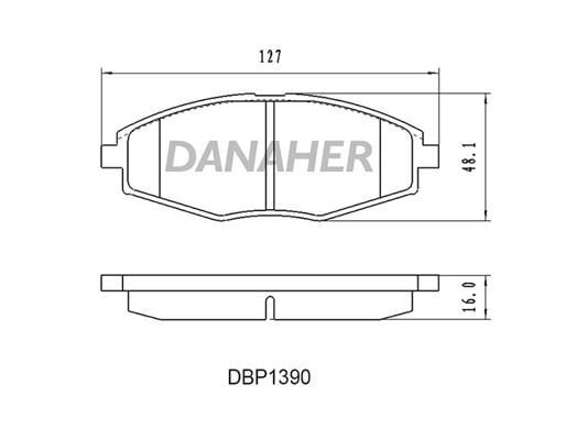 Danaher DBP1390 Тормозные колодки дисковые, комплект DBP1390: Отличная цена - Купить в Польше на 2407.PL!