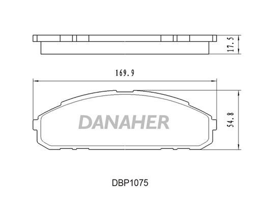 Danaher DBP1075 Гальмівні колодки, комплект DBP1075: Приваблива ціна - Купити у Польщі на 2407.PL!