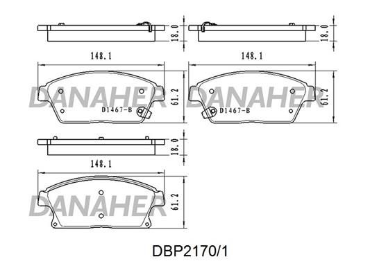Danaher DBP2170/1 Тормозные колодки дисковые, комплект DBP21701: Отличная цена - Купить в Польше на 2407.PL!