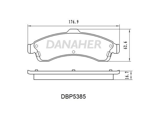 Danaher DBP5385 Гальмівні колодки, комплект DBP5385: Приваблива ціна - Купити у Польщі на 2407.PL!