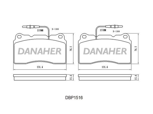 Danaher DBP1516 Тормозные колодки дисковые, комплект DBP1516: Отличная цена - Купить в Польше на 2407.PL!