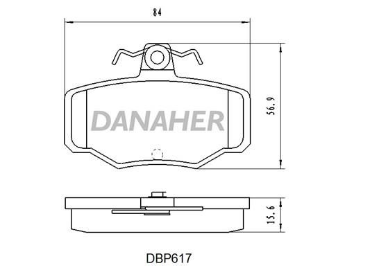 Danaher DBP617 Тормозные колодки дисковые, комплект DBP617: Отличная цена - Купить в Польше на 2407.PL!