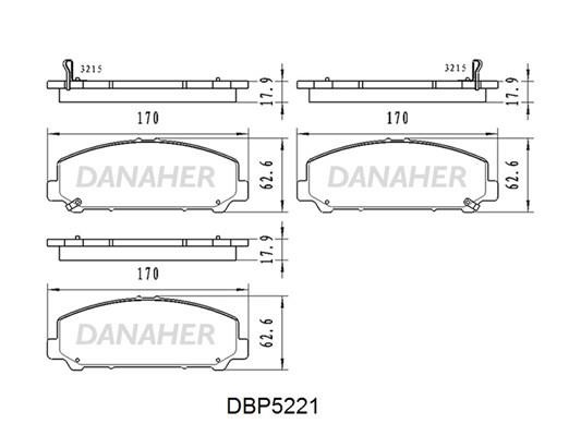 Danaher DBP5221 Klocki hamulcowe przód, komplet DBP5221: Dobra cena w Polsce na 2407.PL - Kup Teraz!