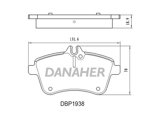 Danaher DBP1938 Тормозные колодки дисковые, комплект DBP1938: Отличная цена - Купить в Польше на 2407.PL!