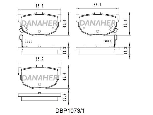 Danaher DBP1073/1 Brake Pad Set, disc brake DBP10731: Buy near me in Poland at 2407.PL - Good price!