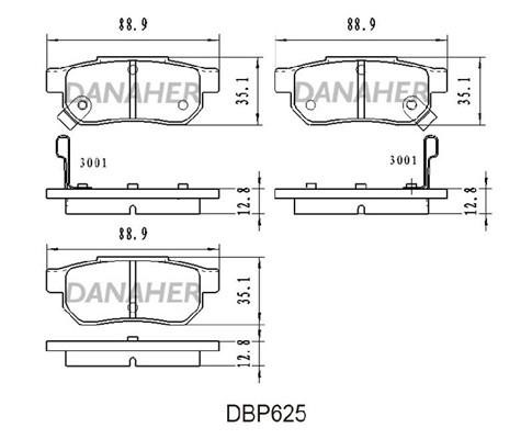 Danaher DBP625 Тормозные колодки дисковые, комплект DBP625: Отличная цена - Купить в Польше на 2407.PL!