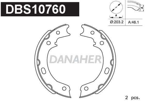 Danaher DBS10760 Колодки тормозные стояночного тормоза DBS10760: Отличная цена - Купить в Польше на 2407.PL!