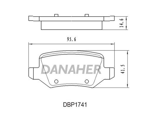 Danaher DBP1741 Тормозные колодки дисковые, комплект DBP1741: Отличная цена - Купить в Польше на 2407.PL!