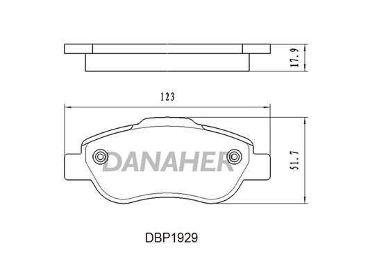 Danaher DBP1929 Тормозные колодки дисковые, комплект DBP1929: Отличная цена - Купить в Польше на 2407.PL!
