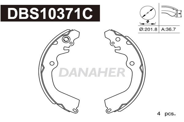 Danaher DBS10371C Колодки тормозные барабанные, комплект DBS10371C: Отличная цена - Купить в Польше на 2407.PL!
