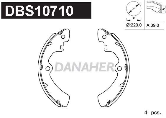 Danaher DBS10710 Brake shoe set DBS10710: Buy near me in Poland at 2407.PL - Good price!