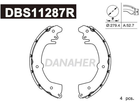 Danaher DBS11287R Колодки гальмівні барабанні, комплект DBS11287R: Приваблива ціна - Купити у Польщі на 2407.PL!