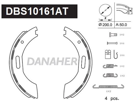 Danaher DBS10161AT Колодки тормозные барабанные, комплект DBS10161AT: Отличная цена - Купить в Польше на 2407.PL!