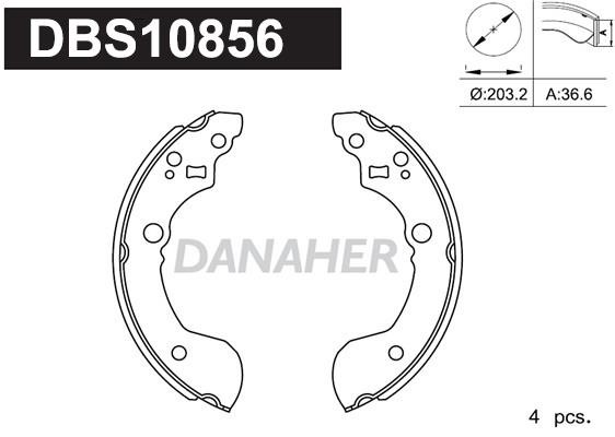 Danaher DBS10856 Колодки гальмівні барабанні, комплект DBS10856: Приваблива ціна - Купити у Польщі на 2407.PL!