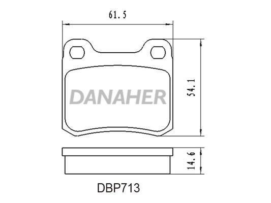 Danaher DBP713 Тормозные колодки дисковые, комплект DBP713: Отличная цена - Купить в Польше на 2407.PL!