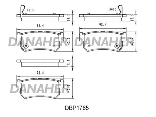 Danaher DBP1765 Brake Pad Set, disc brake DBP1765: Buy near me at 2407.PL in Poland at an Affordable price!