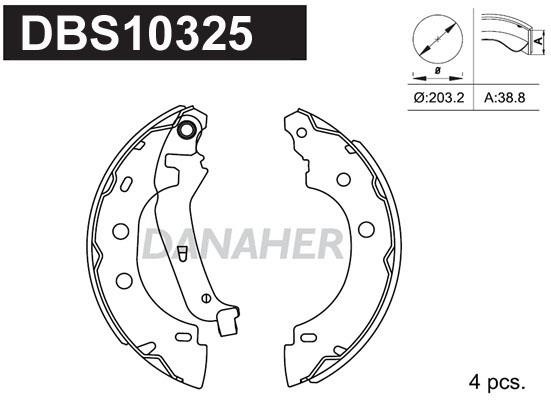 Danaher DBS10325 Brake shoe set DBS10325: Buy near me at 2407.PL in Poland at an Affordable price!