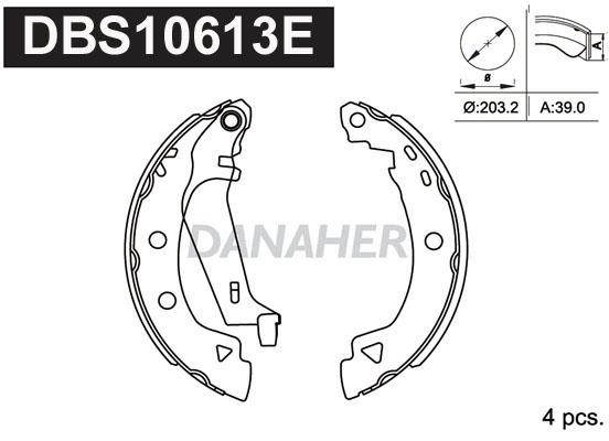 Danaher DBS10613E Brake shoe set DBS10613E: Buy near me at 2407.PL in Poland at an Affordable price!