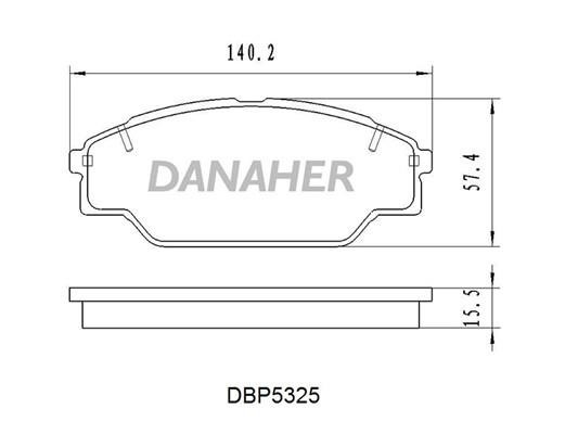 Danaher DBP5325 Гальмівні колодки, комплект DBP5325: Приваблива ціна - Купити у Польщі на 2407.PL!