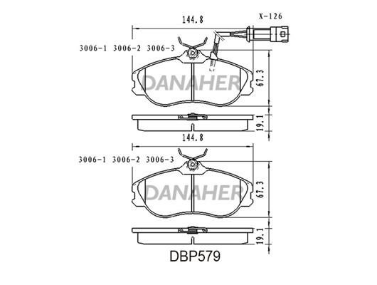 Danaher DBP579 Тормозные колодки дисковые, комплект DBP579: Отличная цена - Купить в Польше на 2407.PL!