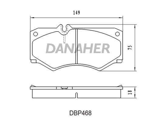 Danaher DBP468 Brake Pad Set, disc brake DBP468: Buy near me in Poland at 2407.PL - Good price!