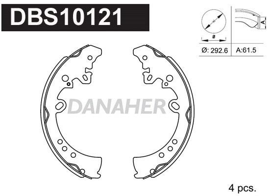 Danaher DBS10121 Колодки тормозные барабанные, комплект DBS10121: Отличная цена - Купить в Польше на 2407.PL!
