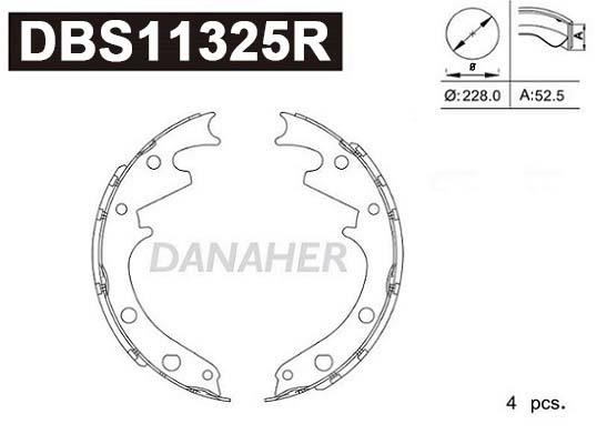 Danaher DBS11325R Brake shoe set DBS11325R: Buy near me in Poland at 2407.PL - Good price!