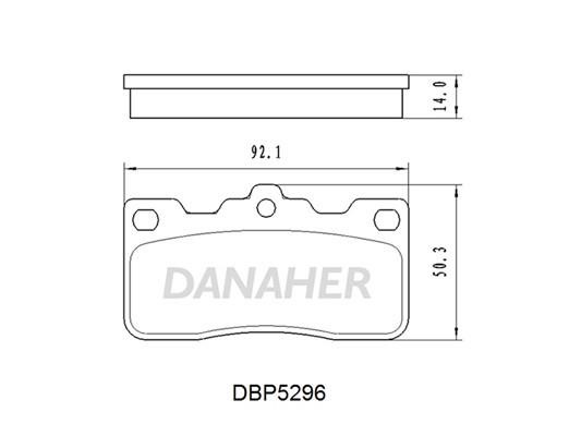 Danaher DBP5296 Rear disc brake pads, set DBP5296: Buy near me in Poland at 2407.PL - Good price!