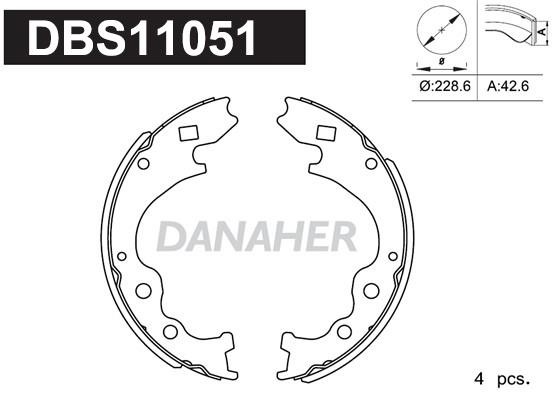 Danaher DBS11051 Brake shoe set DBS11051: Buy near me in Poland at 2407.PL - Good price!