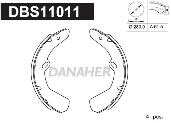 Danaher DBS11011 Brake shoe set DBS11011: Buy near me in Poland at 2407.PL - Good price!