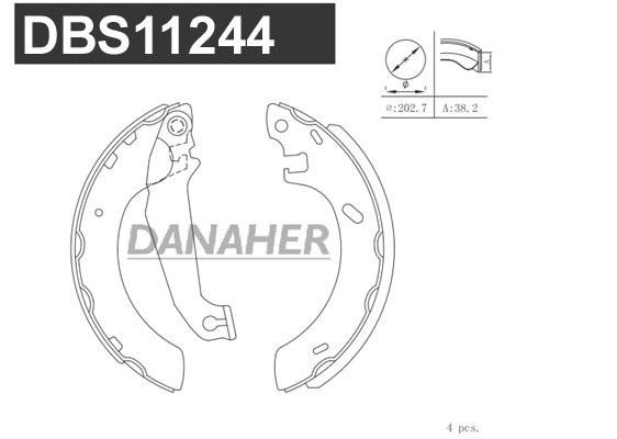 Danaher DBS11244 Brake shoe set DBS11244: Buy near me in Poland at 2407.PL - Good price!