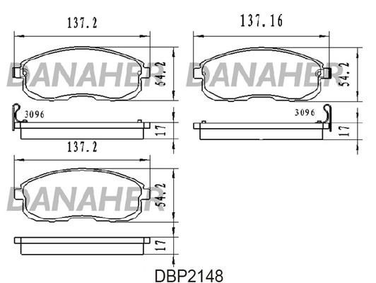 Danaher DBP2148 Тормозные колодки дисковые, комплект DBP2148: Отличная цена - Купить в Польше на 2407.PL!